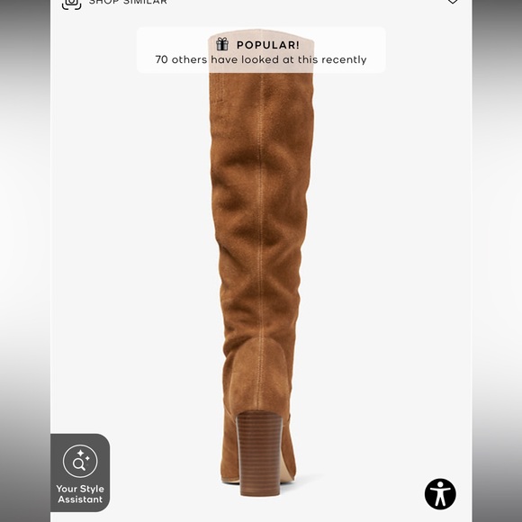 Leigh Suede Boot color Luggage size 8 - Picture 2 of 2